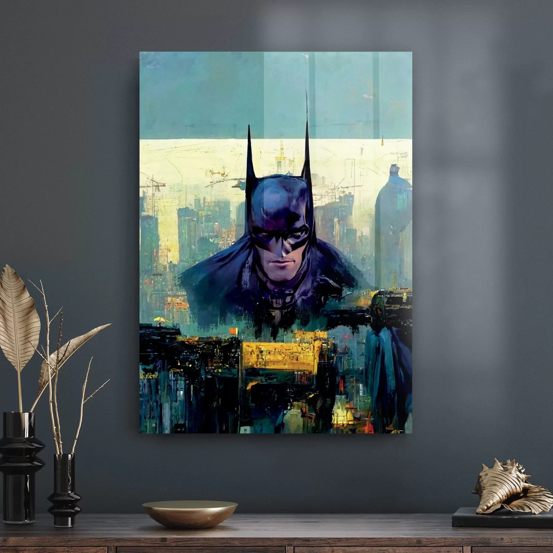 Picture of Decovetro Cam Tablo Batman Gotham City 30x40 cm
