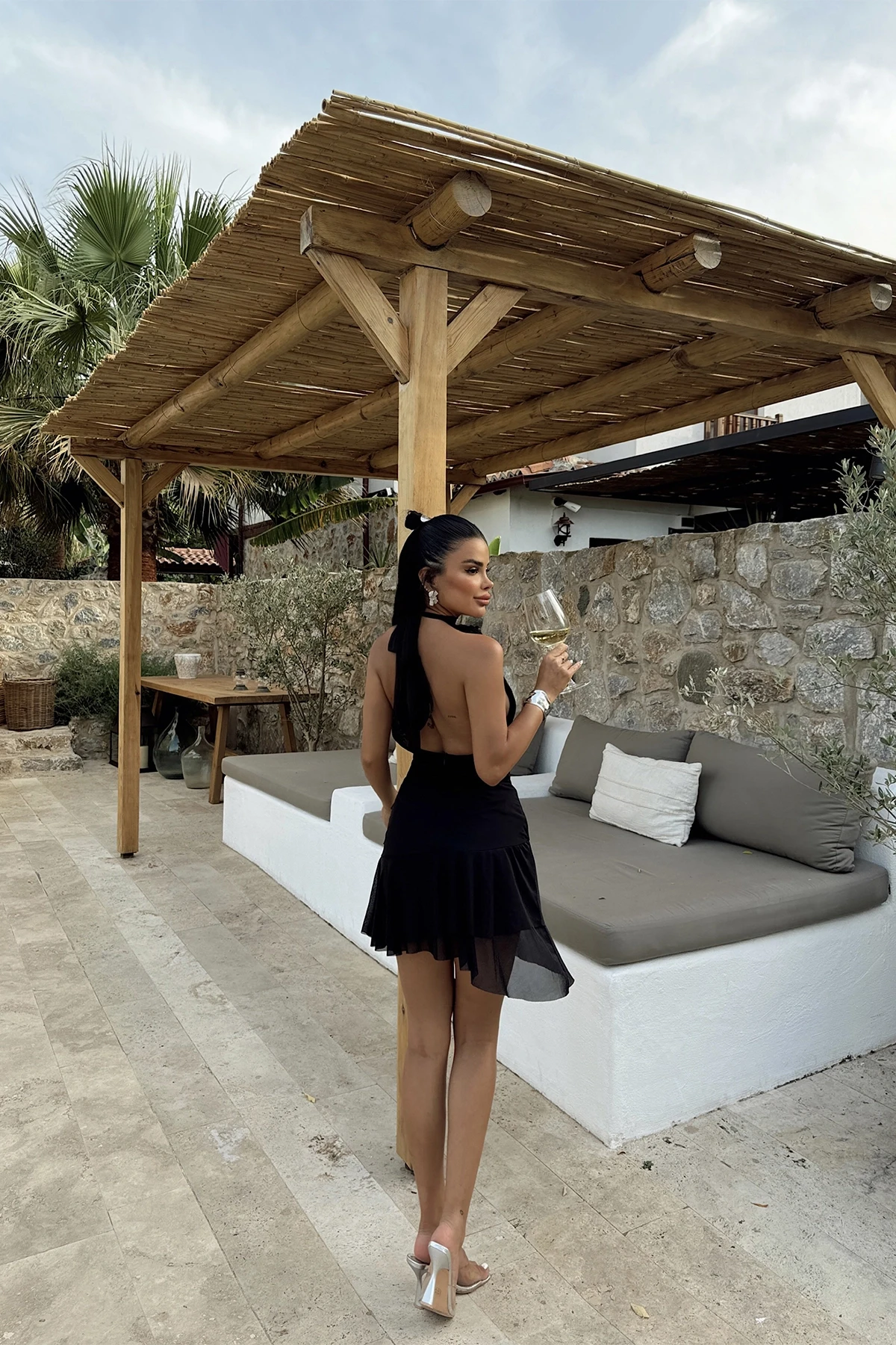 Picture of Black Tulle Mini Dress