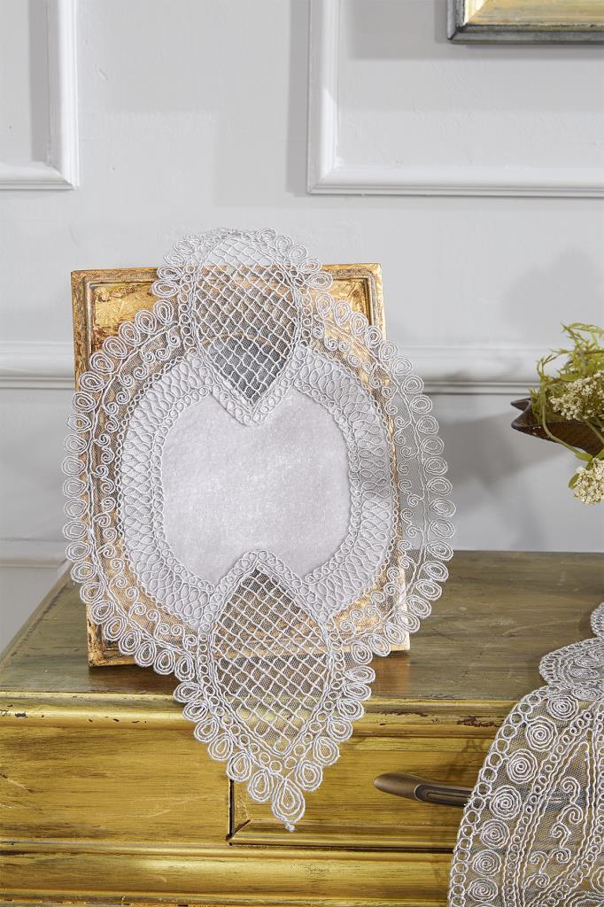 Picture of Fransız Güpürlü Kadife Yağmur Salon Takımı 5 Parça Gri