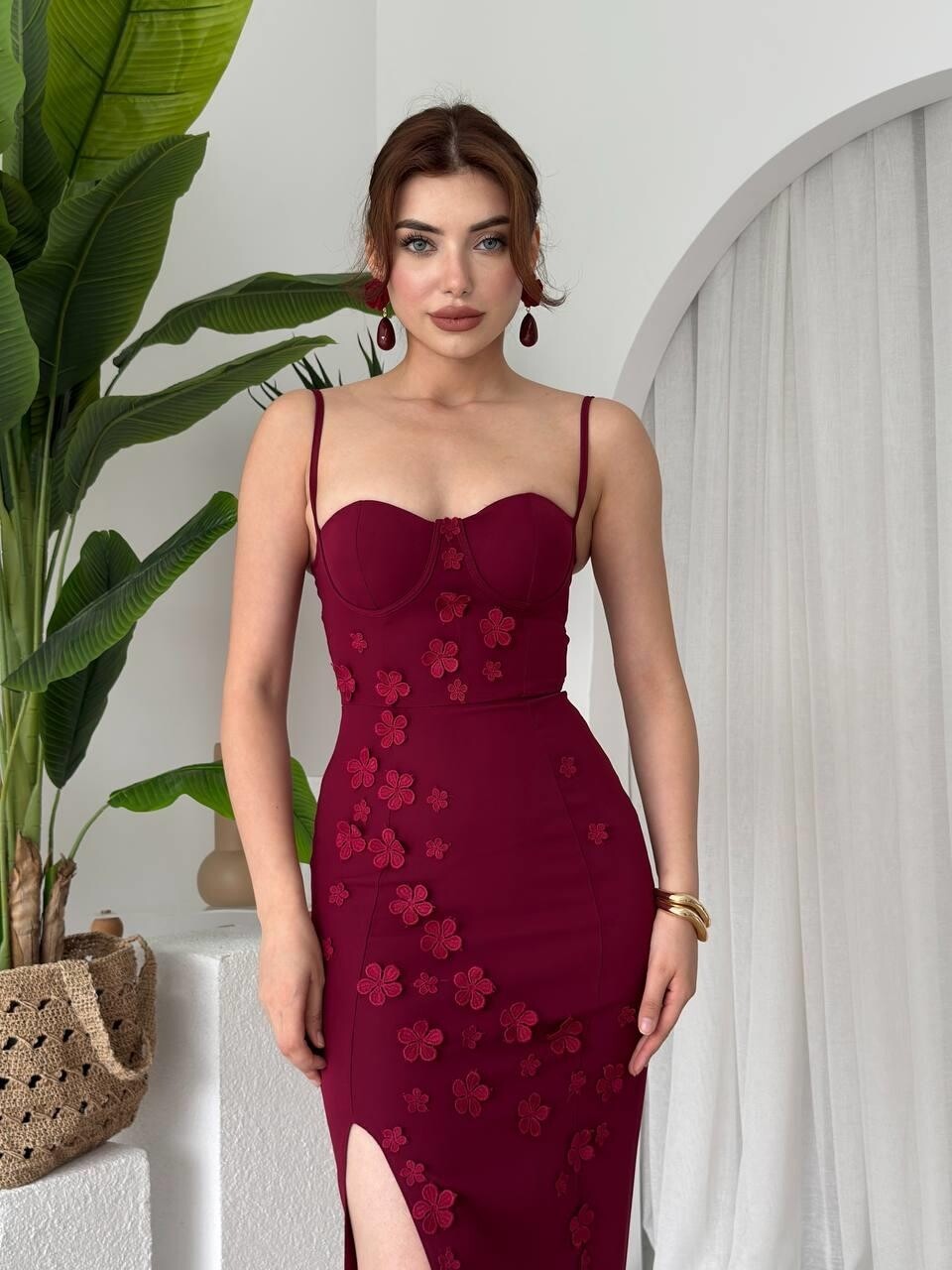 Picture of Stor Gül Detaylı Elbise