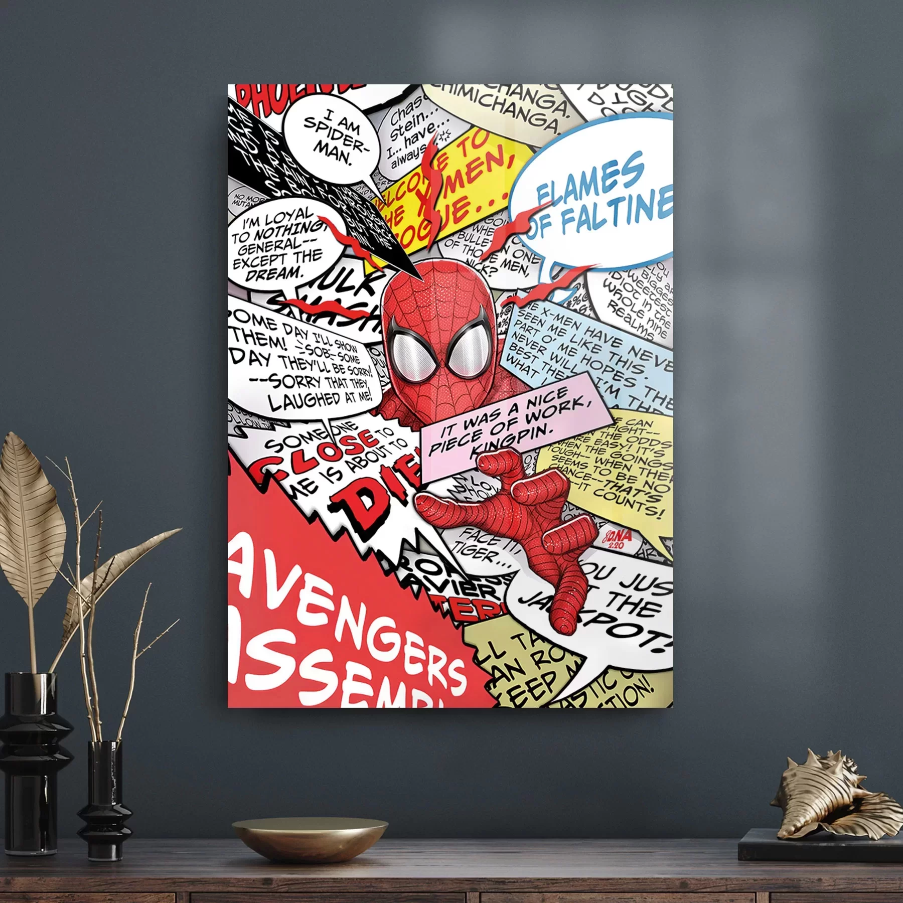 Picture of Decovetro Cam Tablo Spider-Man Comics 30x40 cm