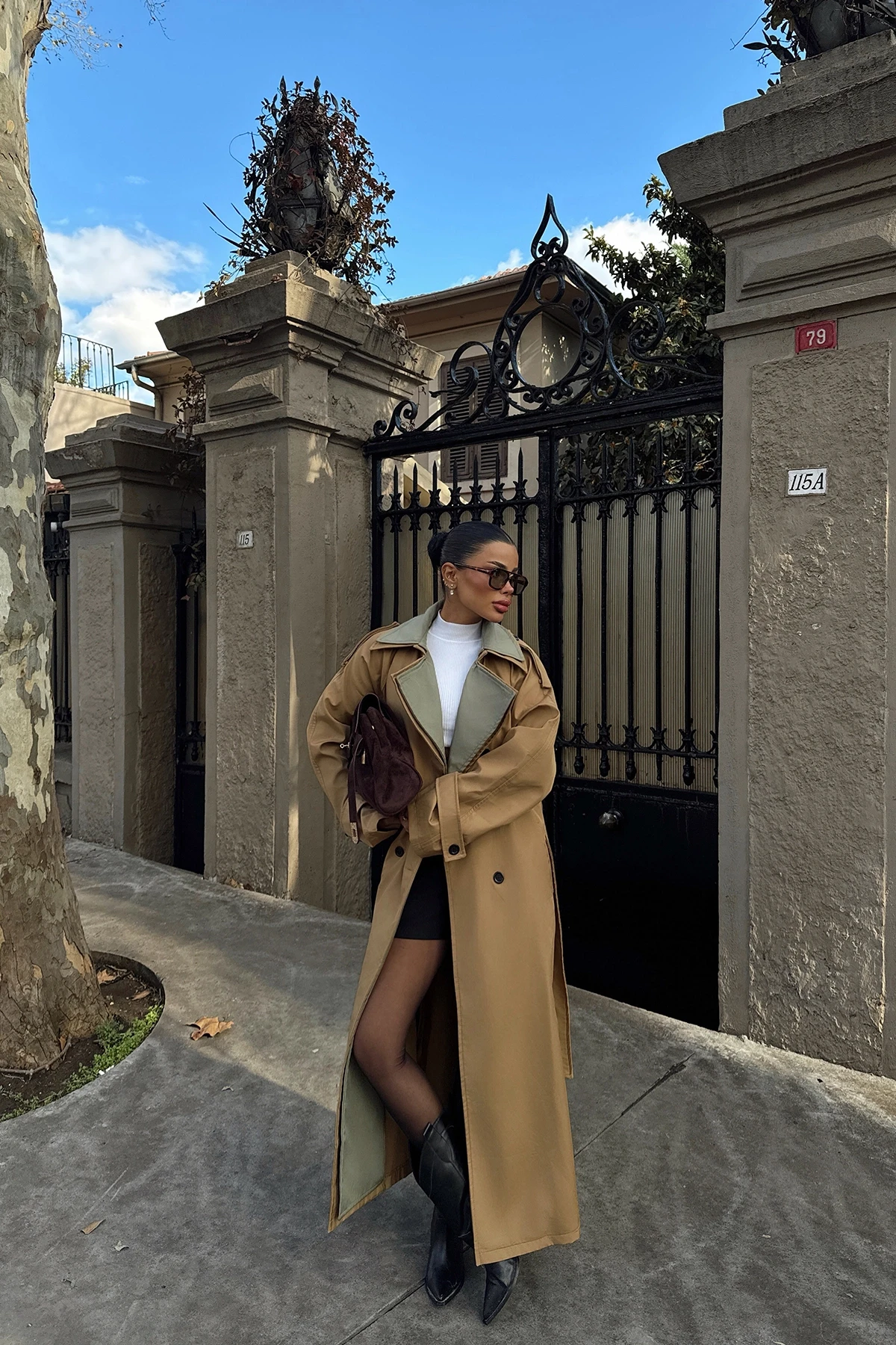 Picture of Penny Lane Two Color Trench Coat