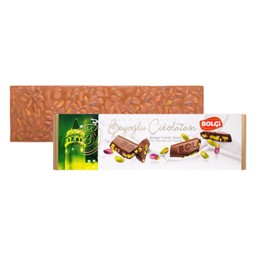 Picture of MILK CHOCOLATE WHOLE PISTACHIO TABLET 300g