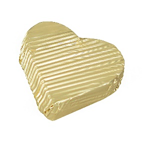 Picture of HEART - GIANDUJA FILLED MILK CHOCOLATE GOLD 2,1Kg