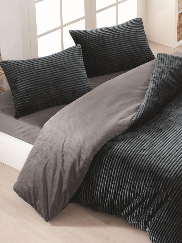 Picture of Merinos Eternity Fitilli 4 Parça Çift Kişilik Nevresim Takımı 200x220 Antrasit