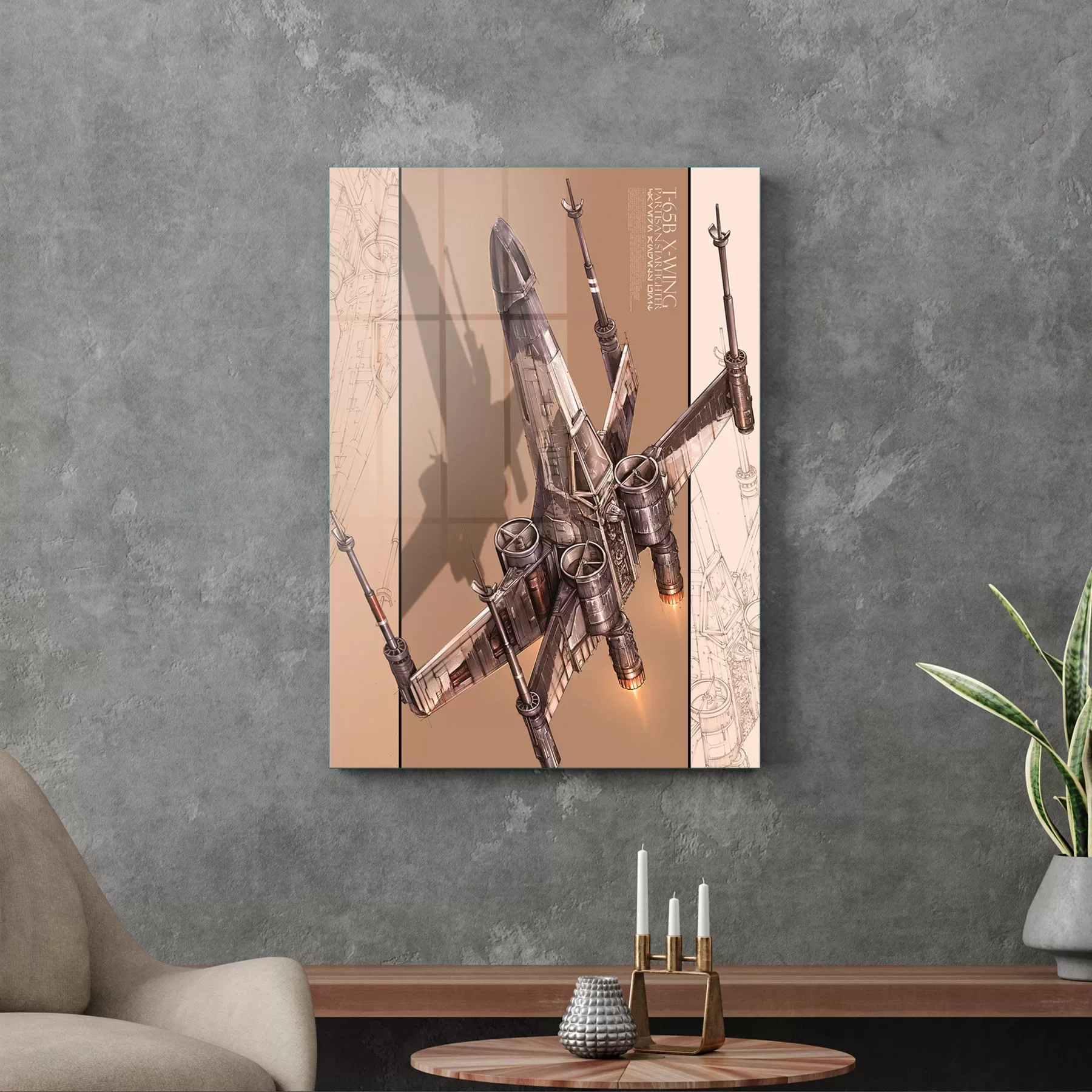 Picture of Decovetro Cam Tablo Star Wars X Wing Poster 30x40 cm