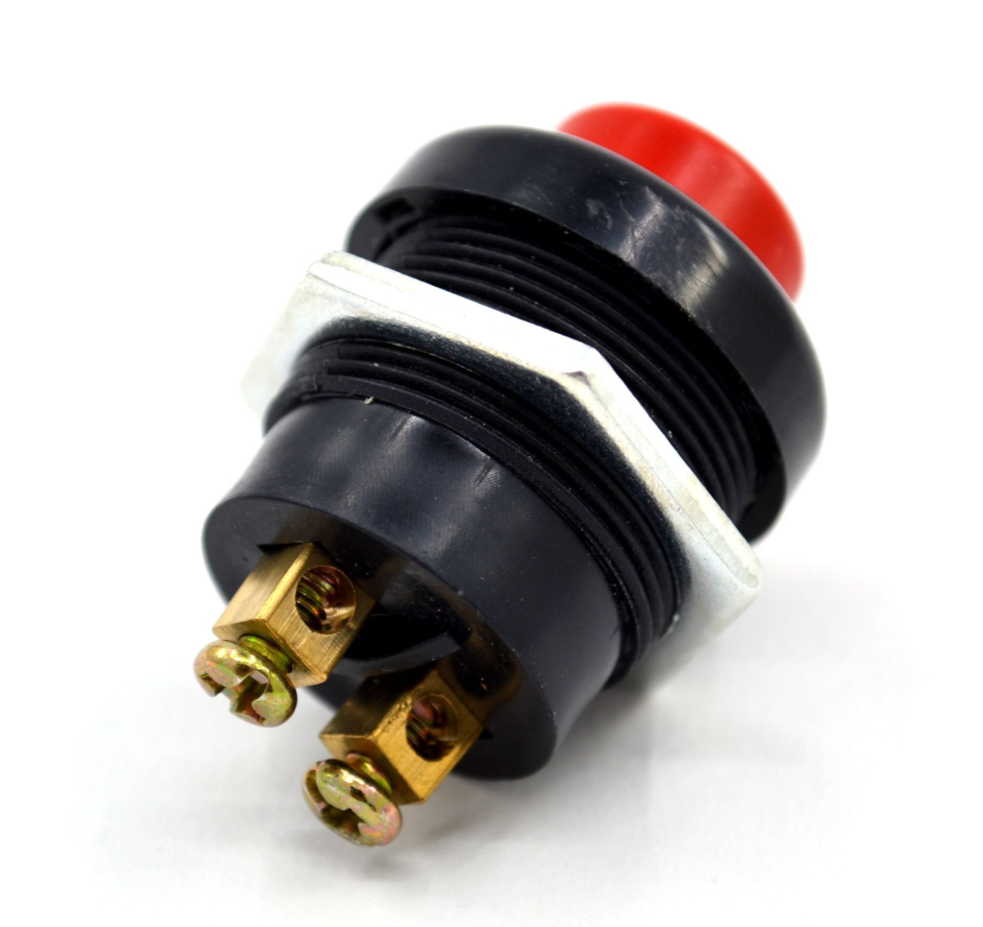 Picture of 22mm Yaylı Plastik Buton Anahtar Kırmızı Vidalı MT-ANY17