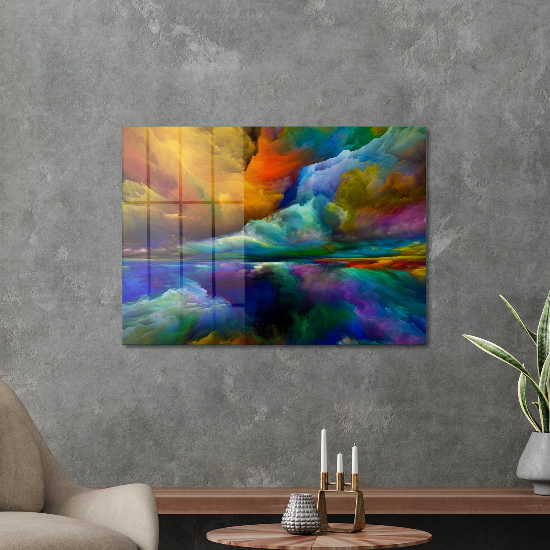 Picture of Decovetro Cam Tablo Colourful Clouds 50x70 cm