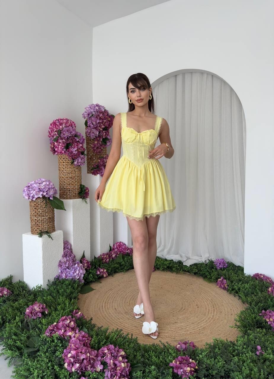 Picture of Lille Arkası Bağlamalı Elbise