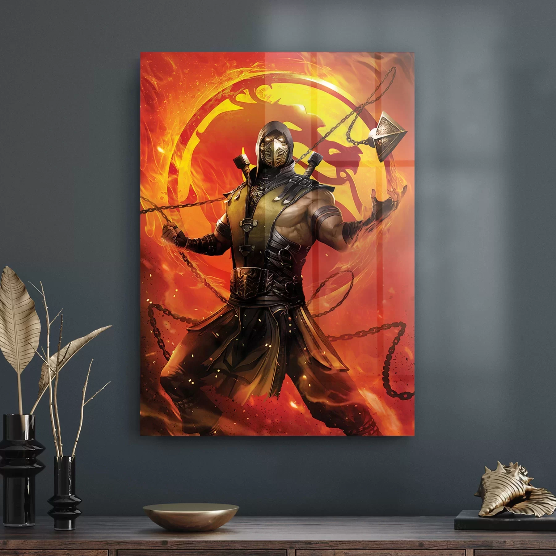 Picture of Decovetro Cam Tablo Mortal Kombat Scorpion Poster 30x40 cm