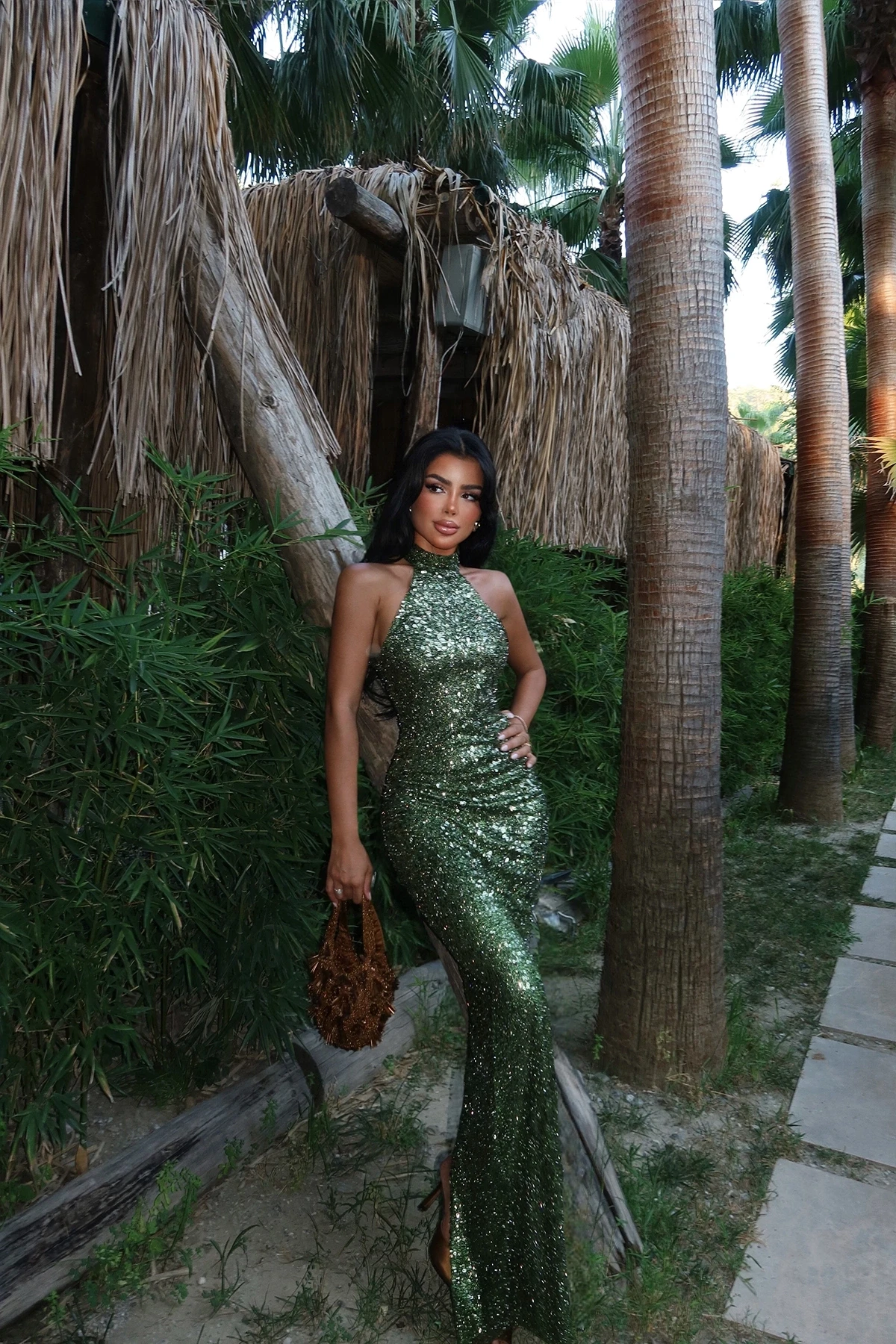 Picture of Green Shion Sequined Dress