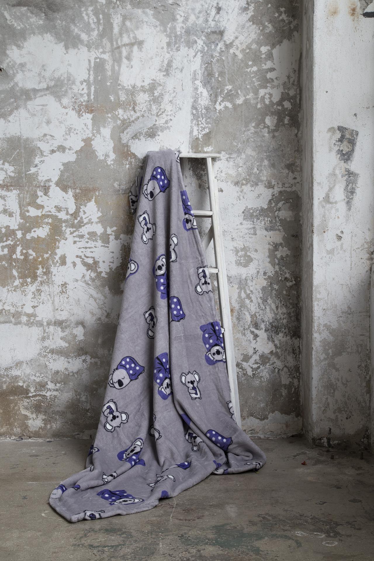 Picture of Dolce Bonita Home Wellsoft Tek Kişilik Battaniye 150x220 Koala Bear Mor