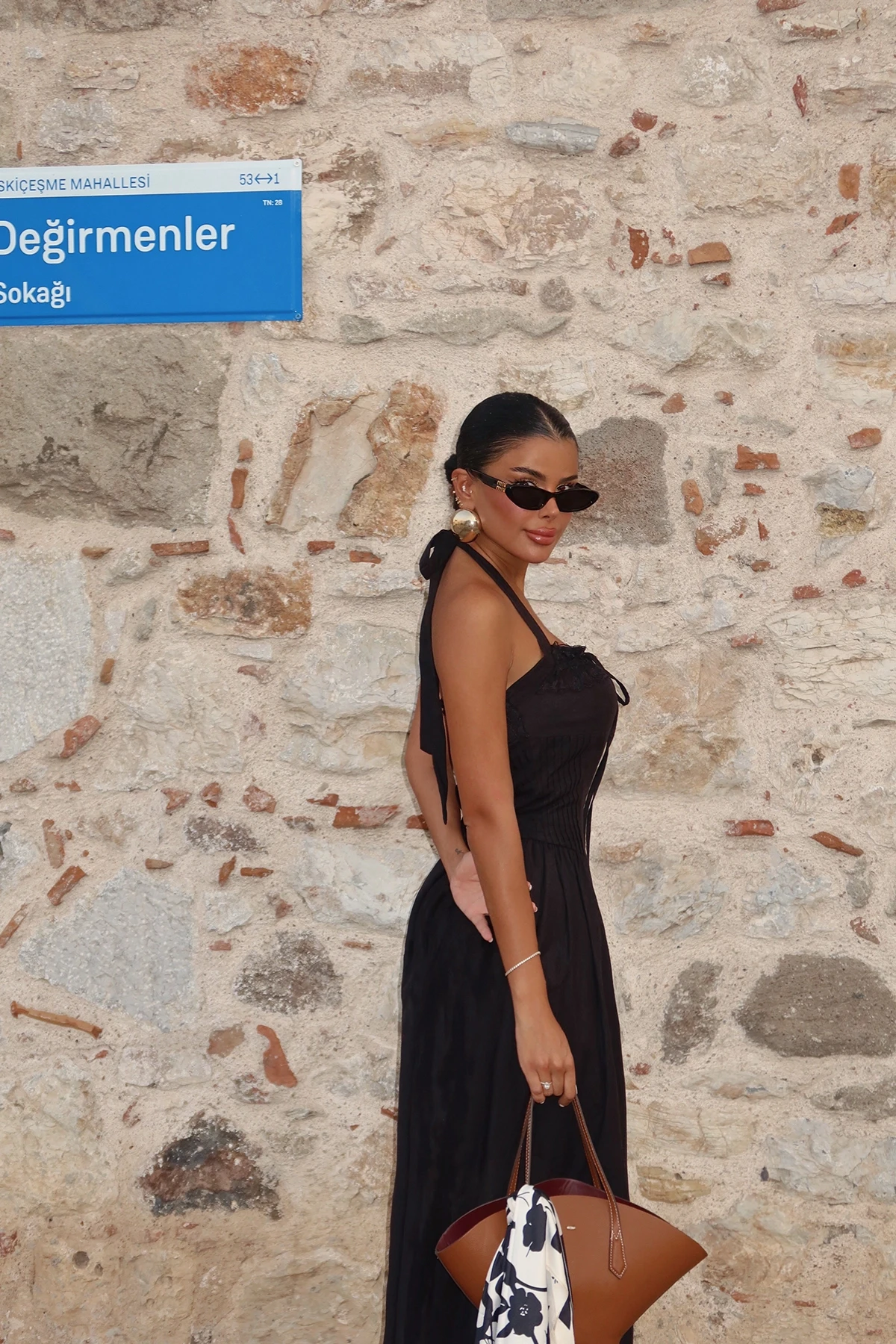 Picture of Black Corfu Midi Dress