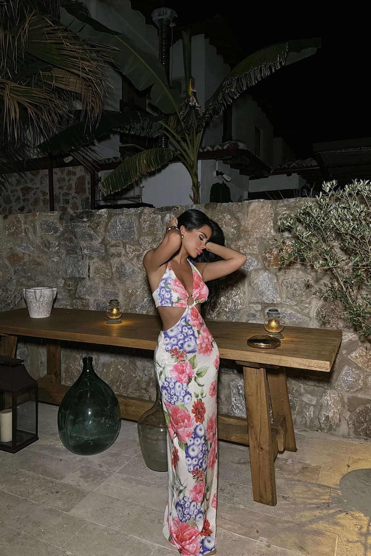 Picture of Floral Sequin Dress