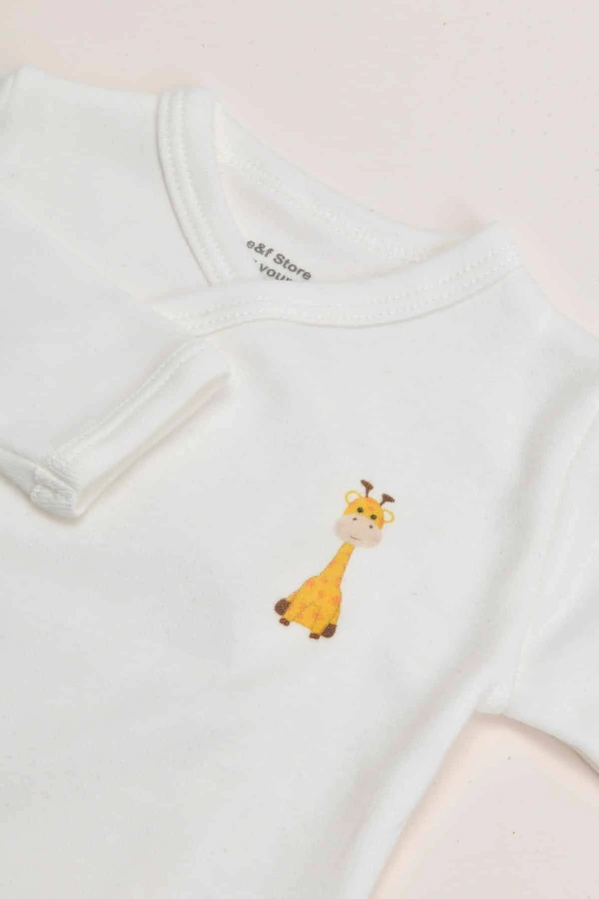 Picture of 5’li Yenidoğan Hastane Çıkışı Seti - Doğal Pamuklu - Zürafa Desenli