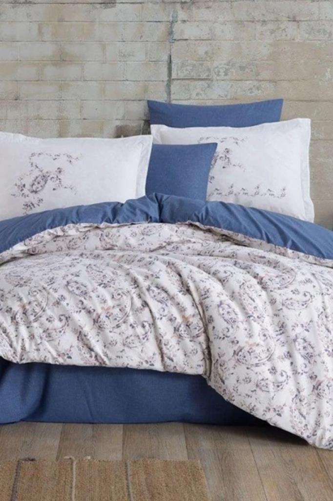 Picture of Calvina Çift Kişilik Ranforce Nevresim Takımı Mavi