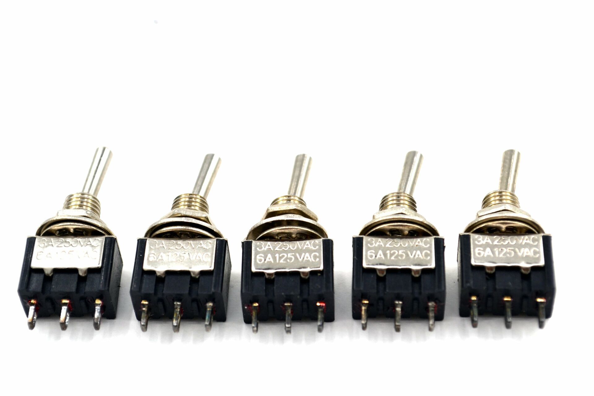 Picture of Mini Toggle Switch 1-0 Metal Anahtar 3 Pin 12V-220V (Min Sipariş 100 Adet)