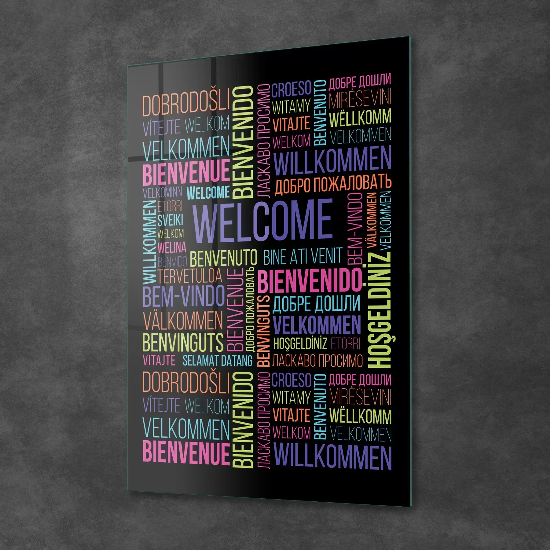 Picture of Decovetro Cam Tablo Ofisinize Özel Welcome 70x100 cm