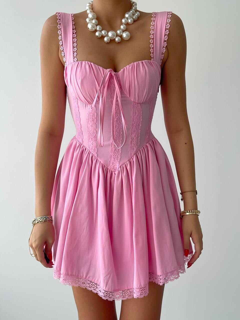 Picture of Lille Arkası Bağlamalı Elbise