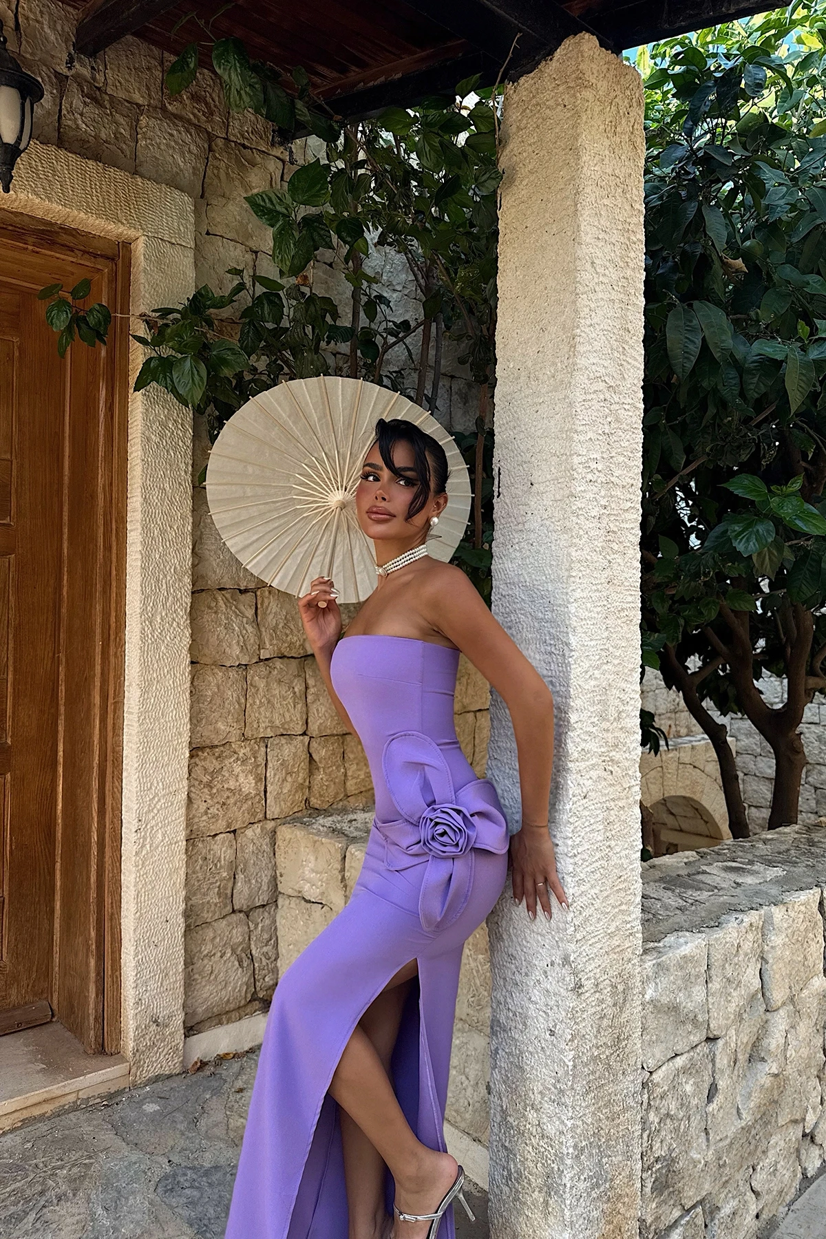Picture of Purple Daysi Strapless Dress