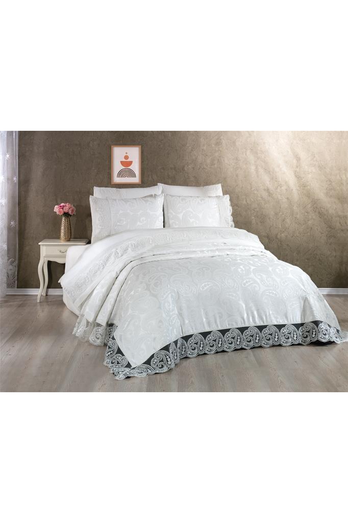 Picture of Çeyiz Diyarı Şal 7 Parça Gelin Seti Krem