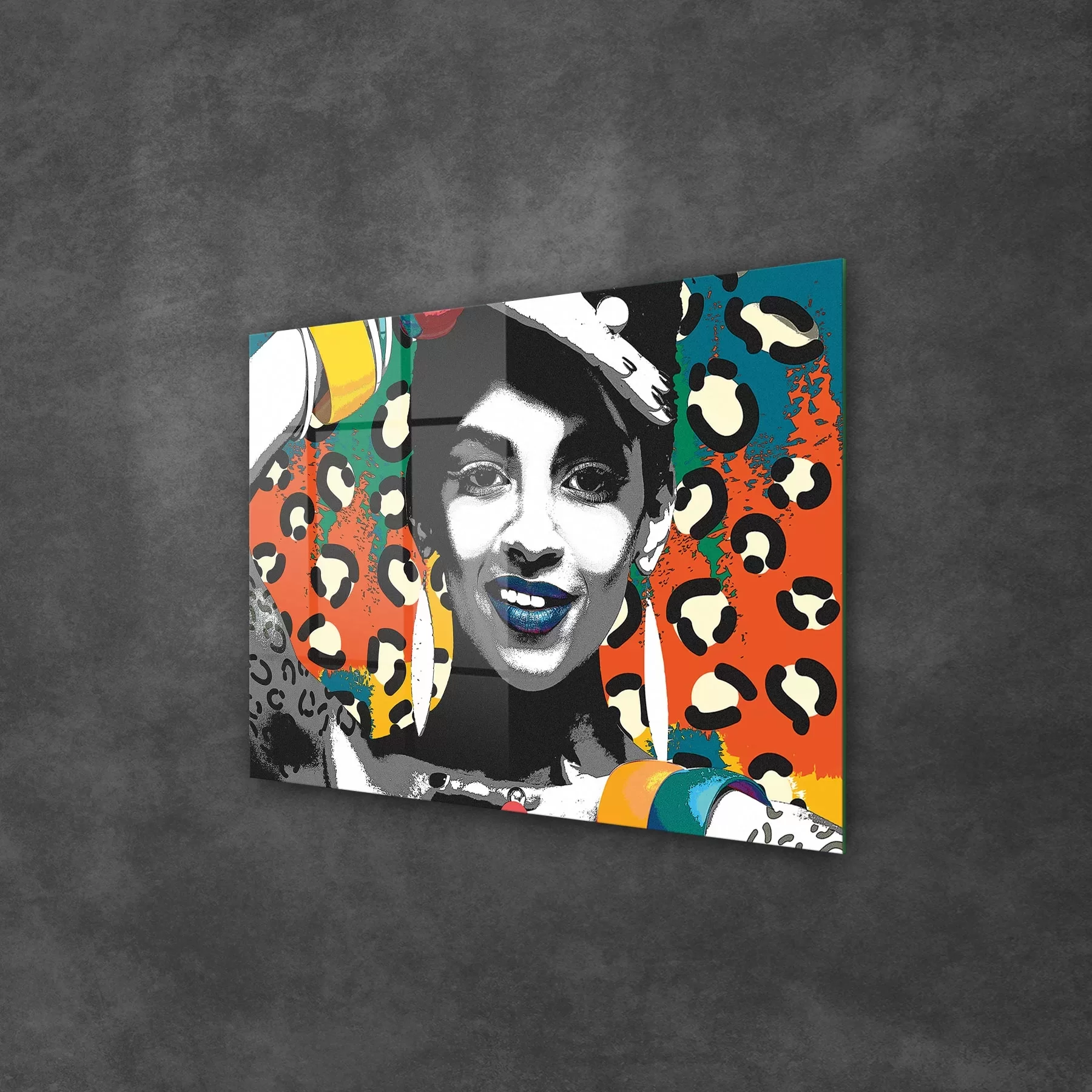 Picture of Decovetro Cam Tablo New Pop Art African Woman Fun 70x100 cm