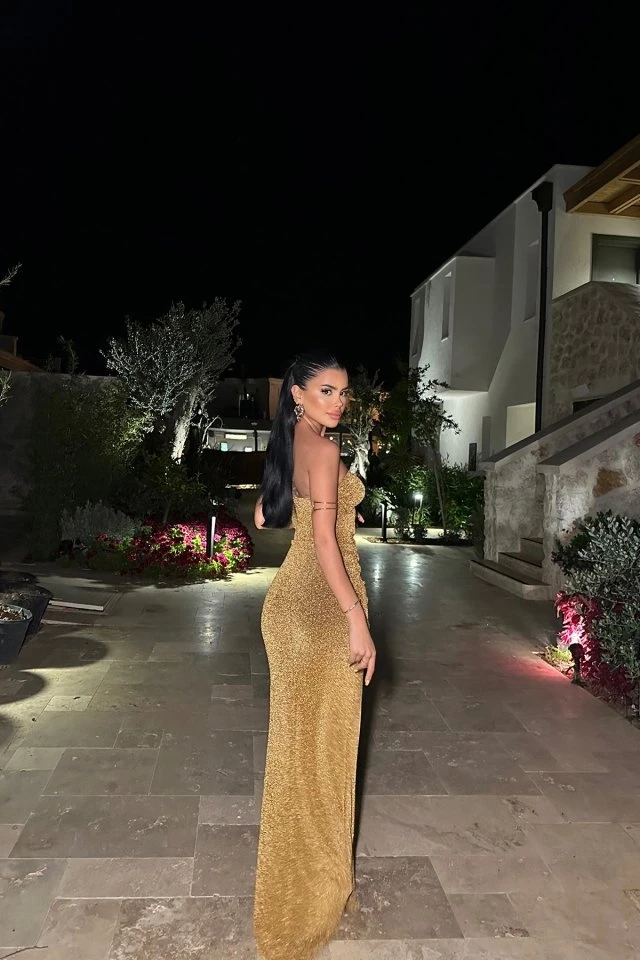Picture of Dianora Gold Silvery Long Dress