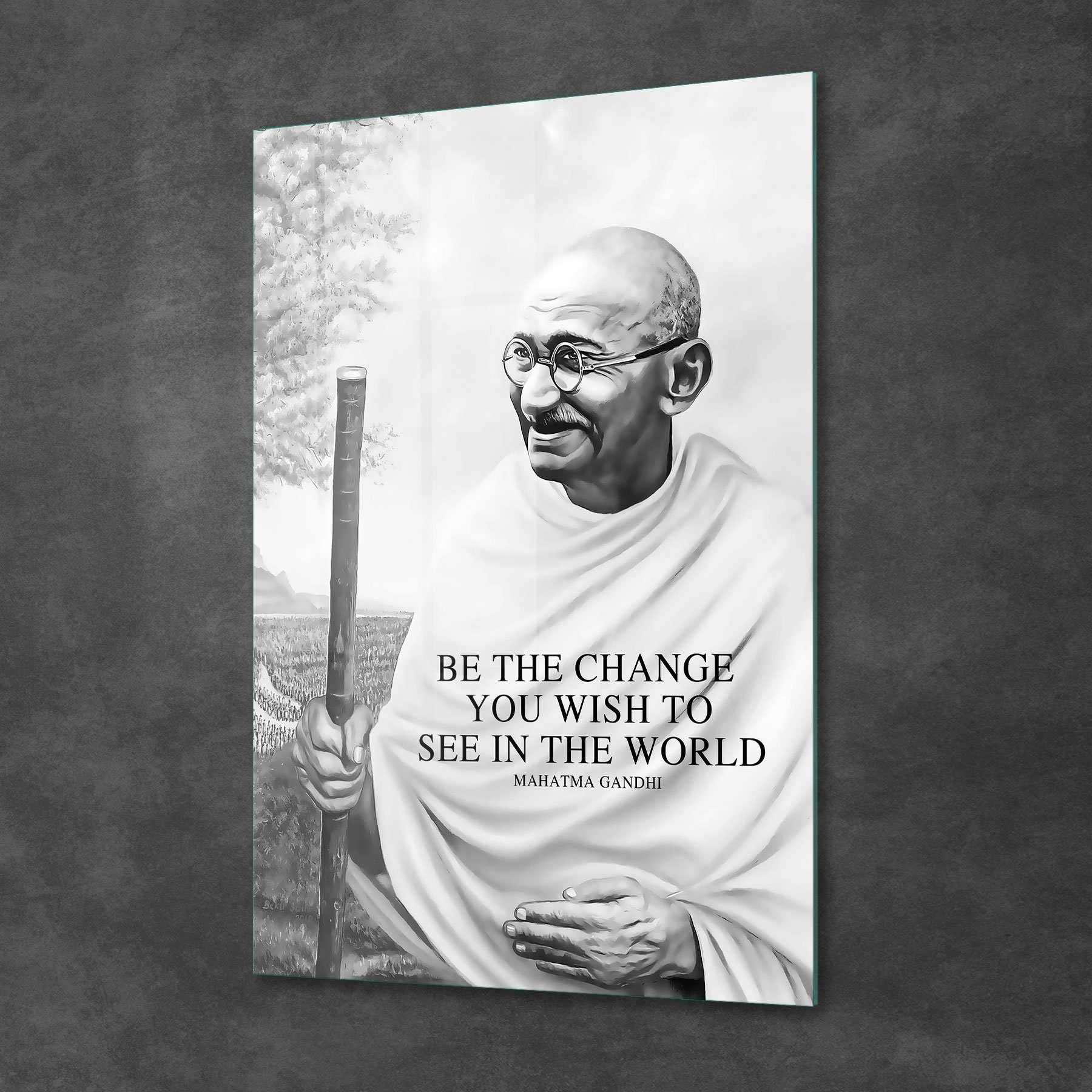 Picture of Decovetro Cam Tablo Mahatma Gandhi 70x100 cm