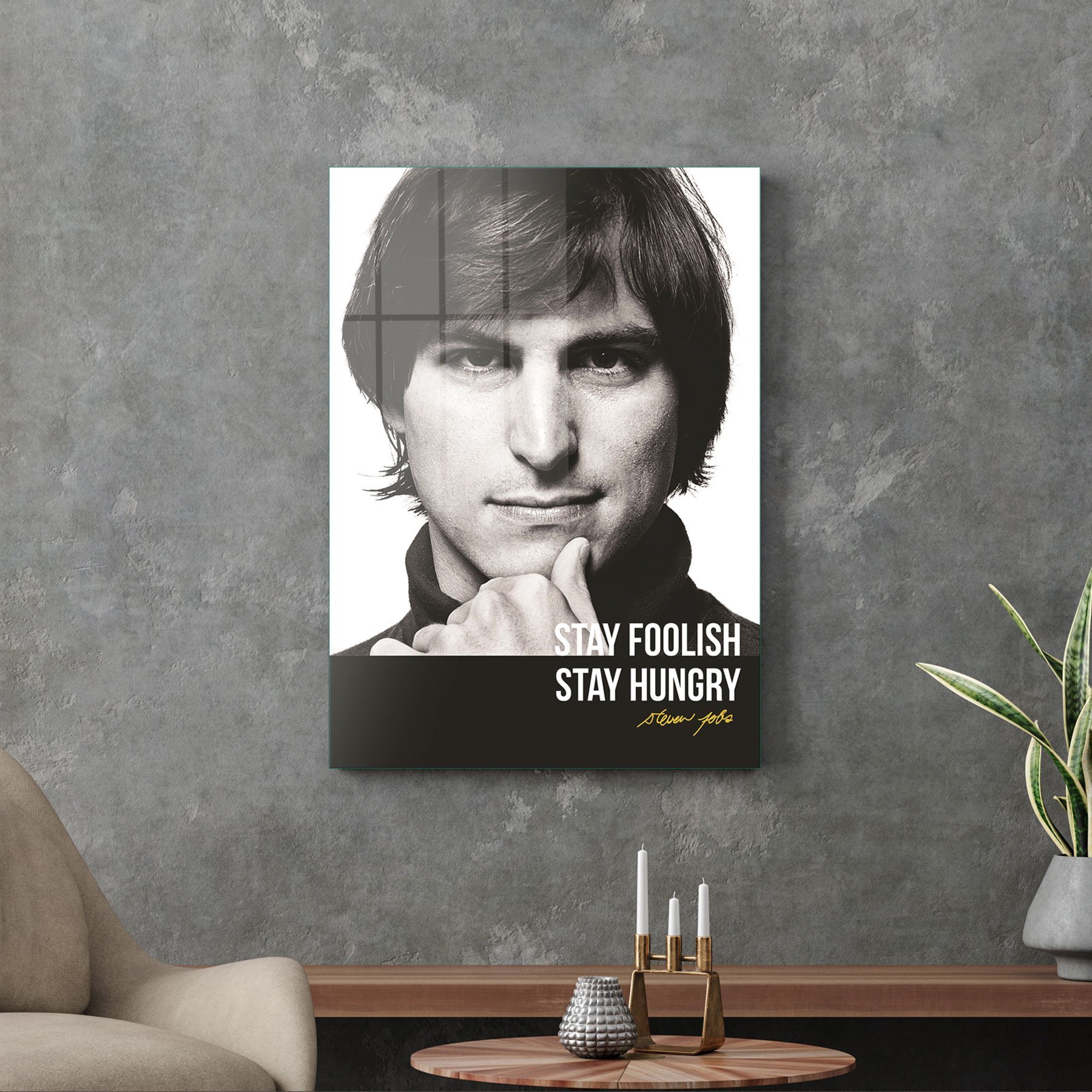 Picture of Decovetro Cam Tablo Steve Jobs Quotes 30x40 cm