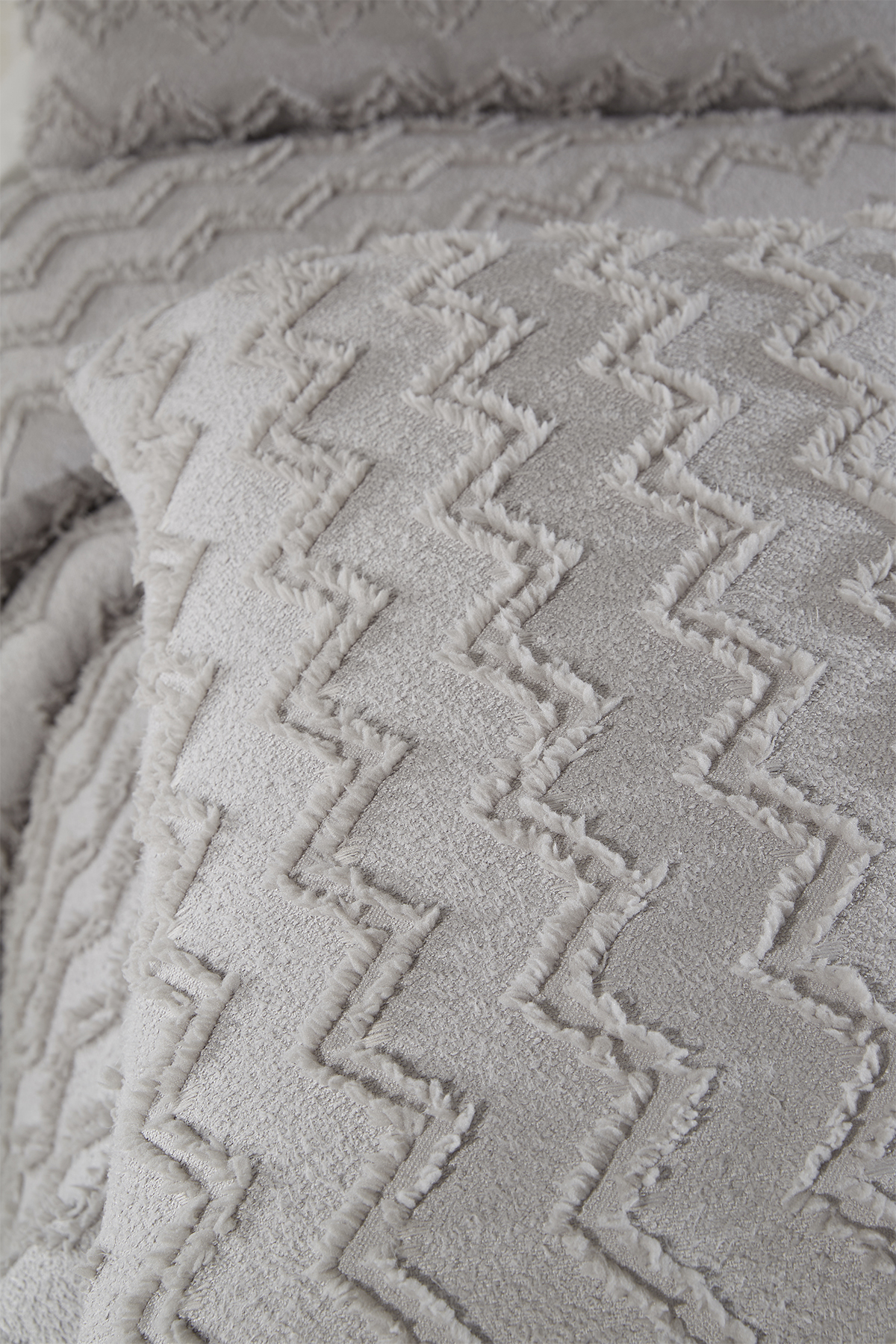 Picture of Çeyiz Diyarı Lumpa 3 Parça Çift Kişilik Pike Takımı Gri