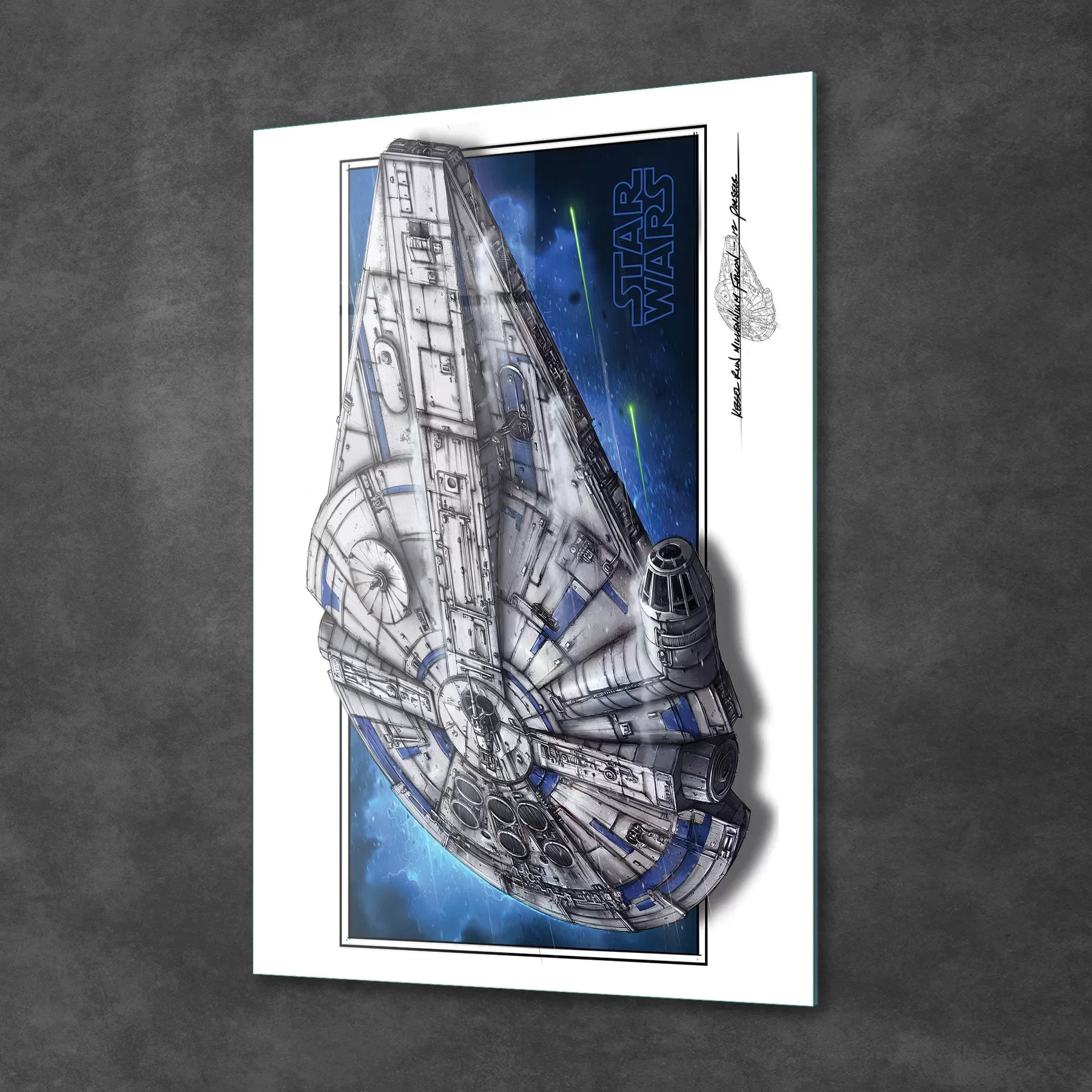 Picture of Decovetro Cam Tablo Star Wars Millennium Falcon Poster 70x100 cm