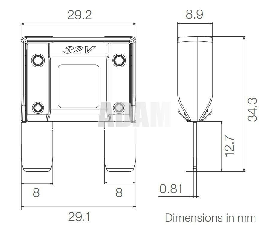 Picture of 30A Yeşil Büyük Maksi Bıçak Sigorta 30 Amper