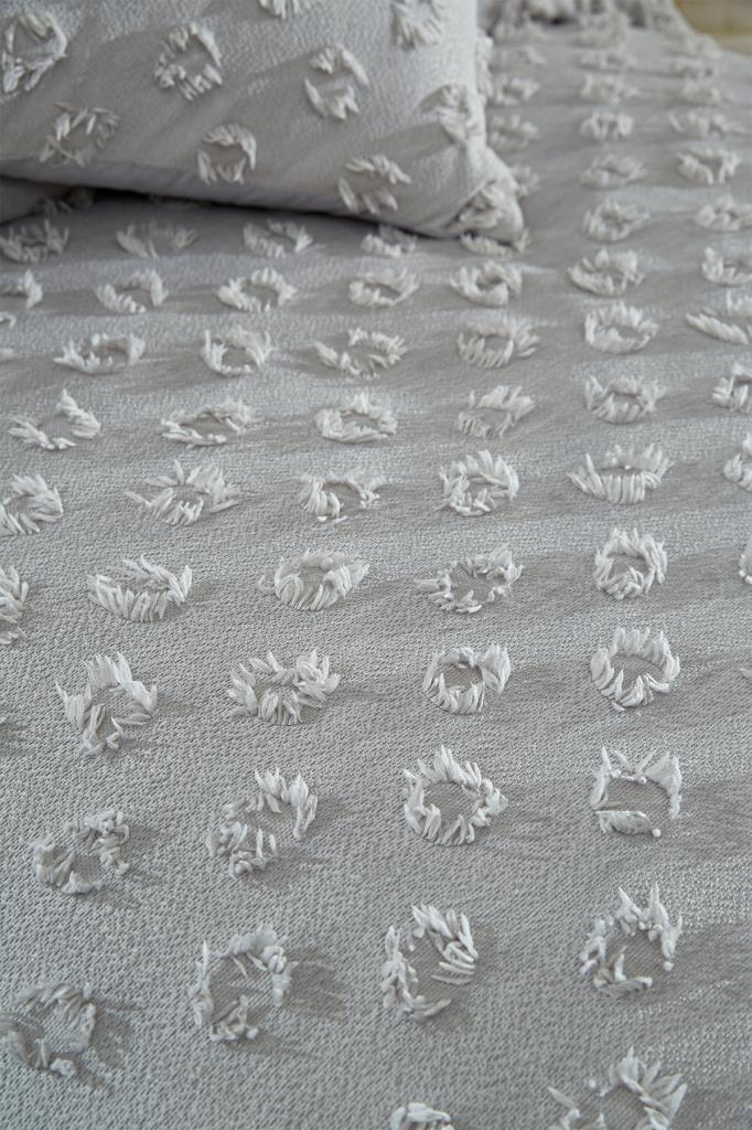 Picture of Çeyiz Diyarı Konik 2 Parça Tek Kişilik Pike Takımı Gri