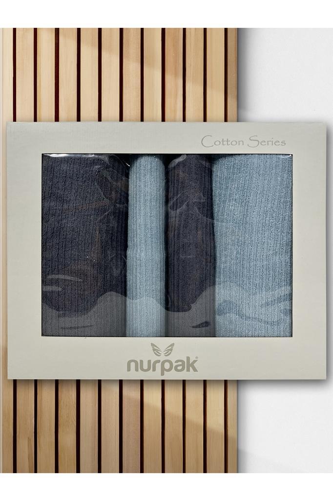 Picture of Ekol Hamam Takımı 4 Parça Antrasit - Mint