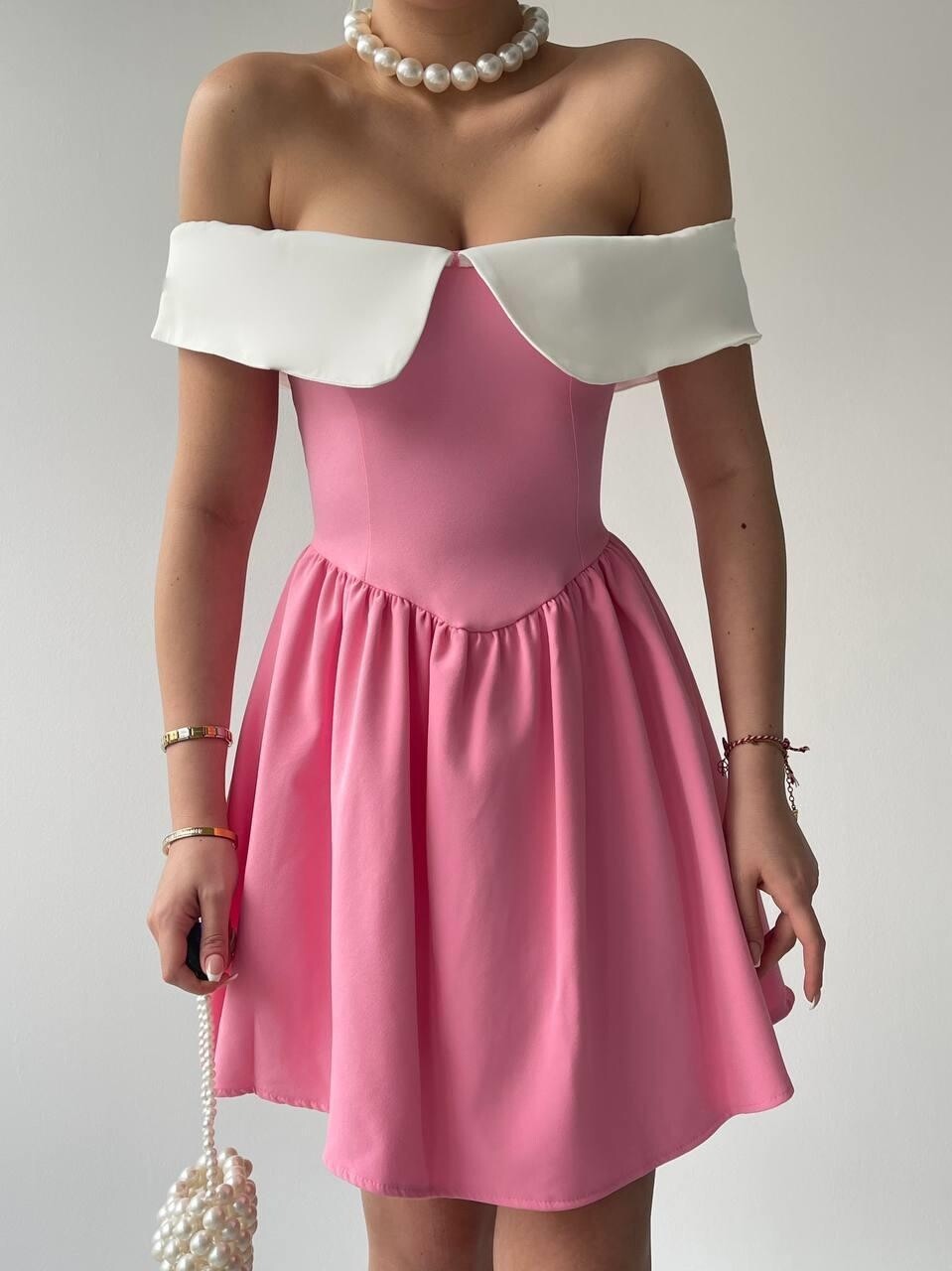 Picture of Nalia Beyaz Yakalı Elbise