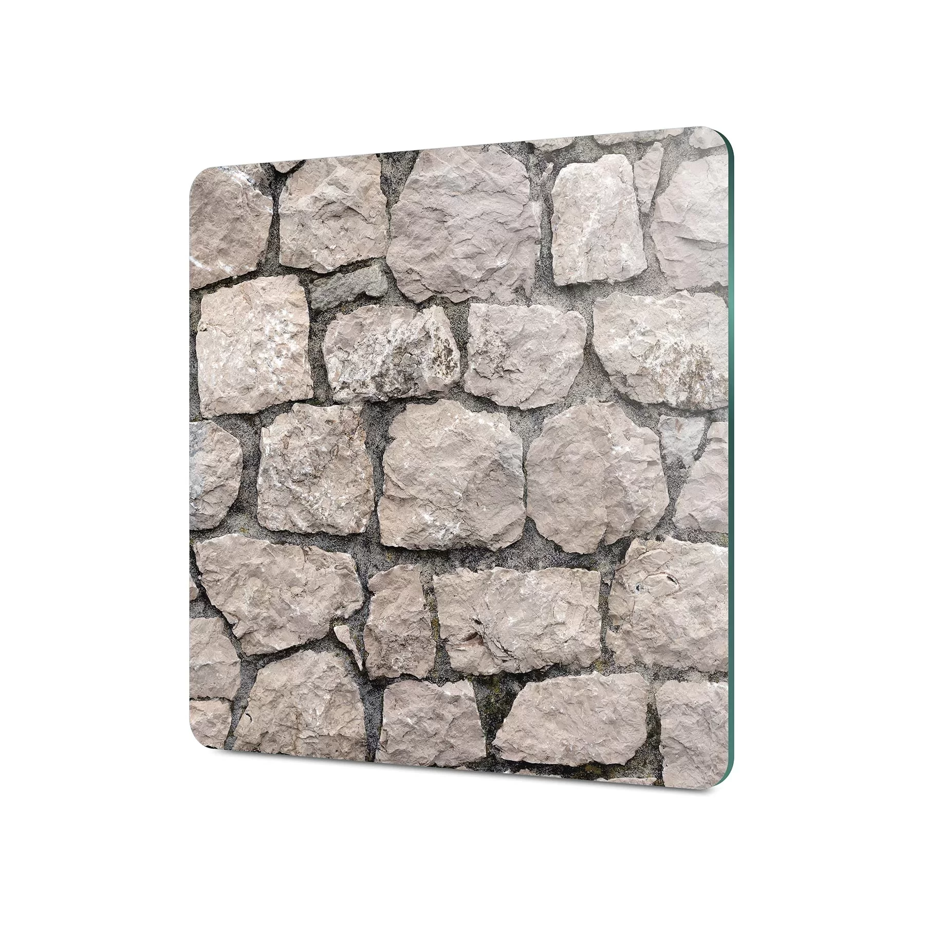 Picture of Decovetro Cam Kesme Tahtası ve Sunumluk Kare Taş Duvar Desenli 30x30 Cm