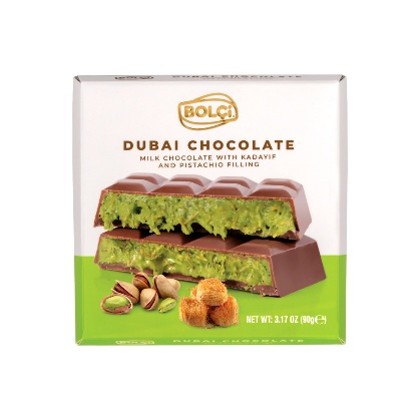 Picture of PISTACHIO KADAYIF FILLED MILK CHOCOLATE 90g