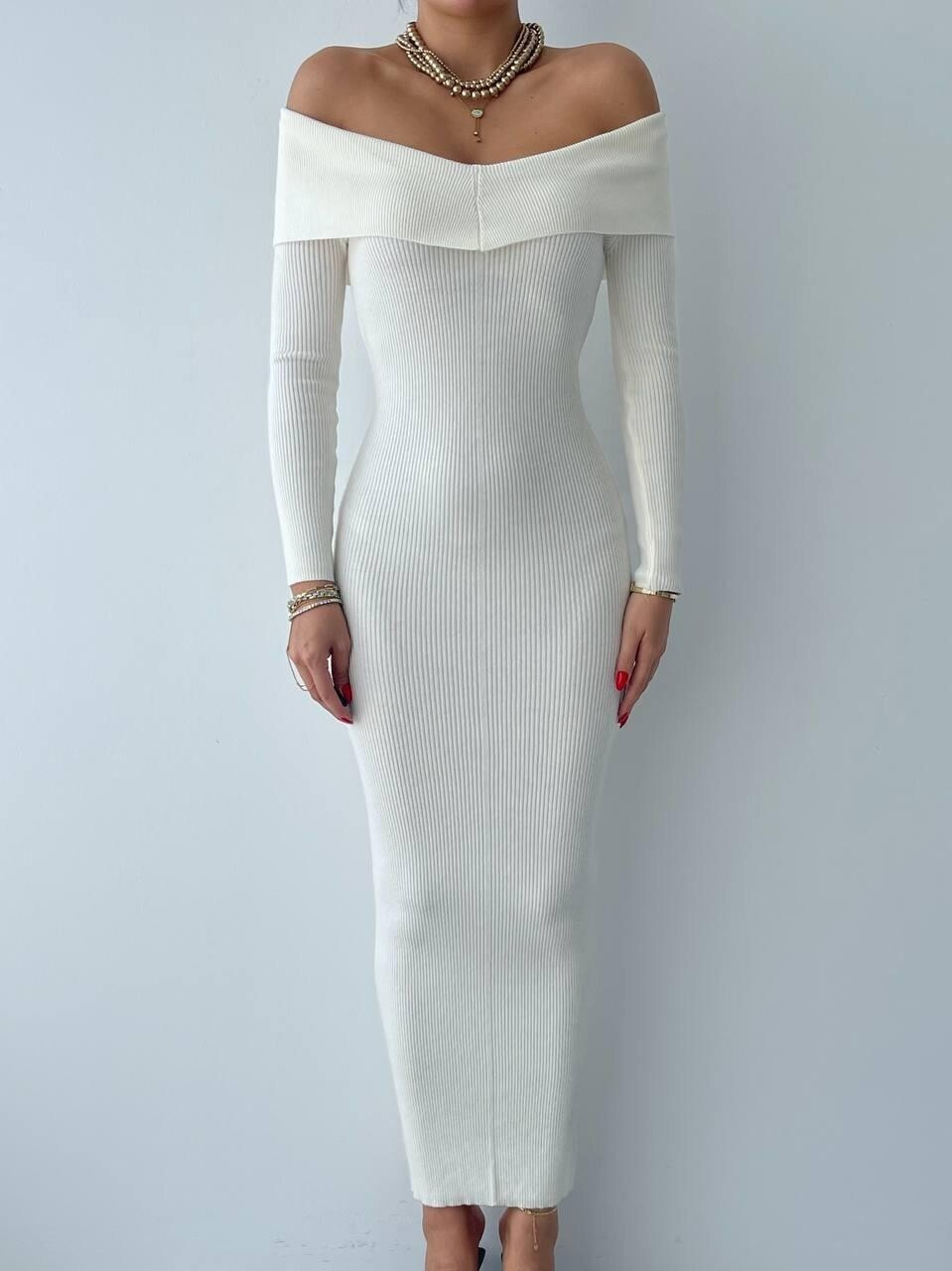 Picture of Emden Kayık Yaka Elbise