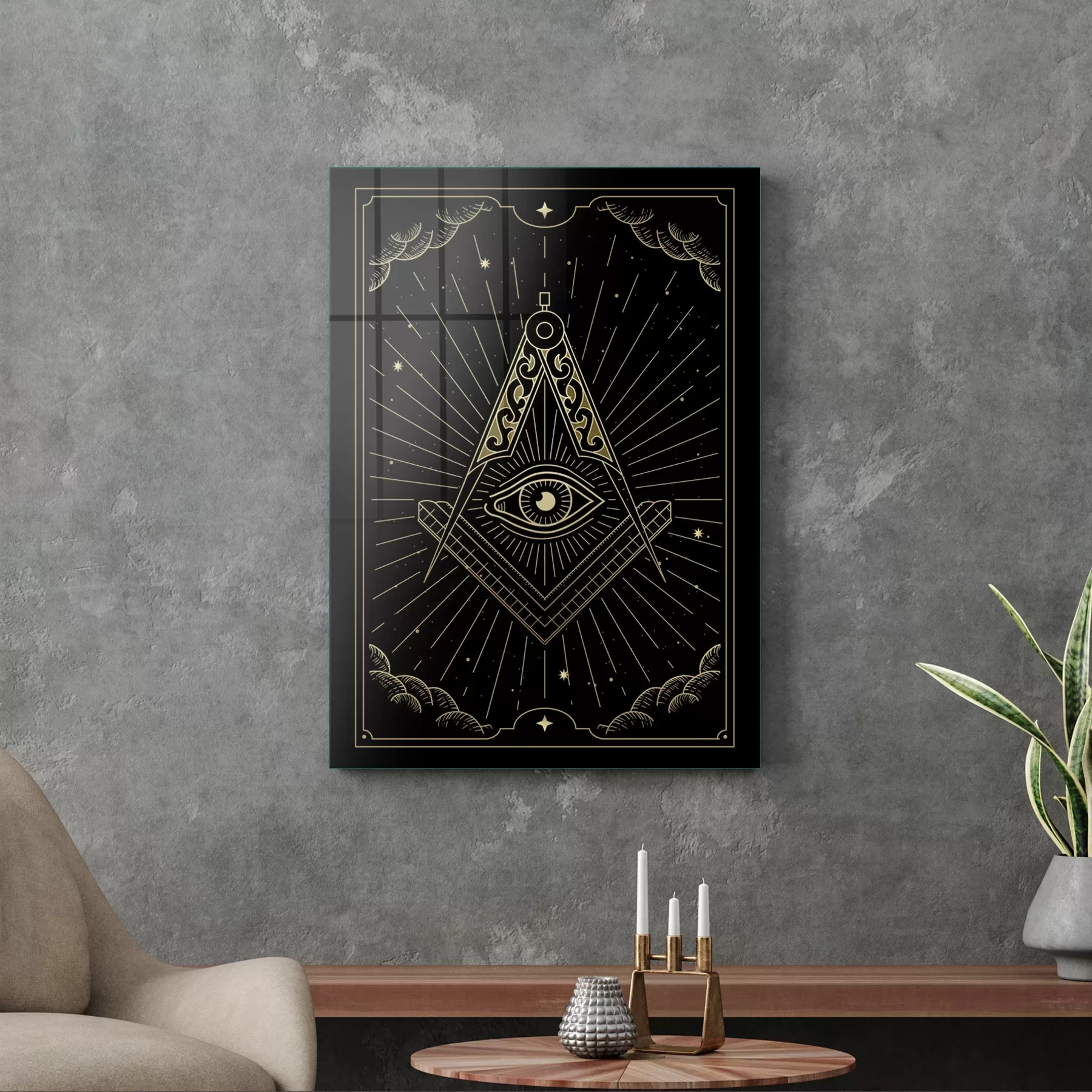 Picture of Decovetro Cam Tablo Spiritual Eye Dark 70x100 cm