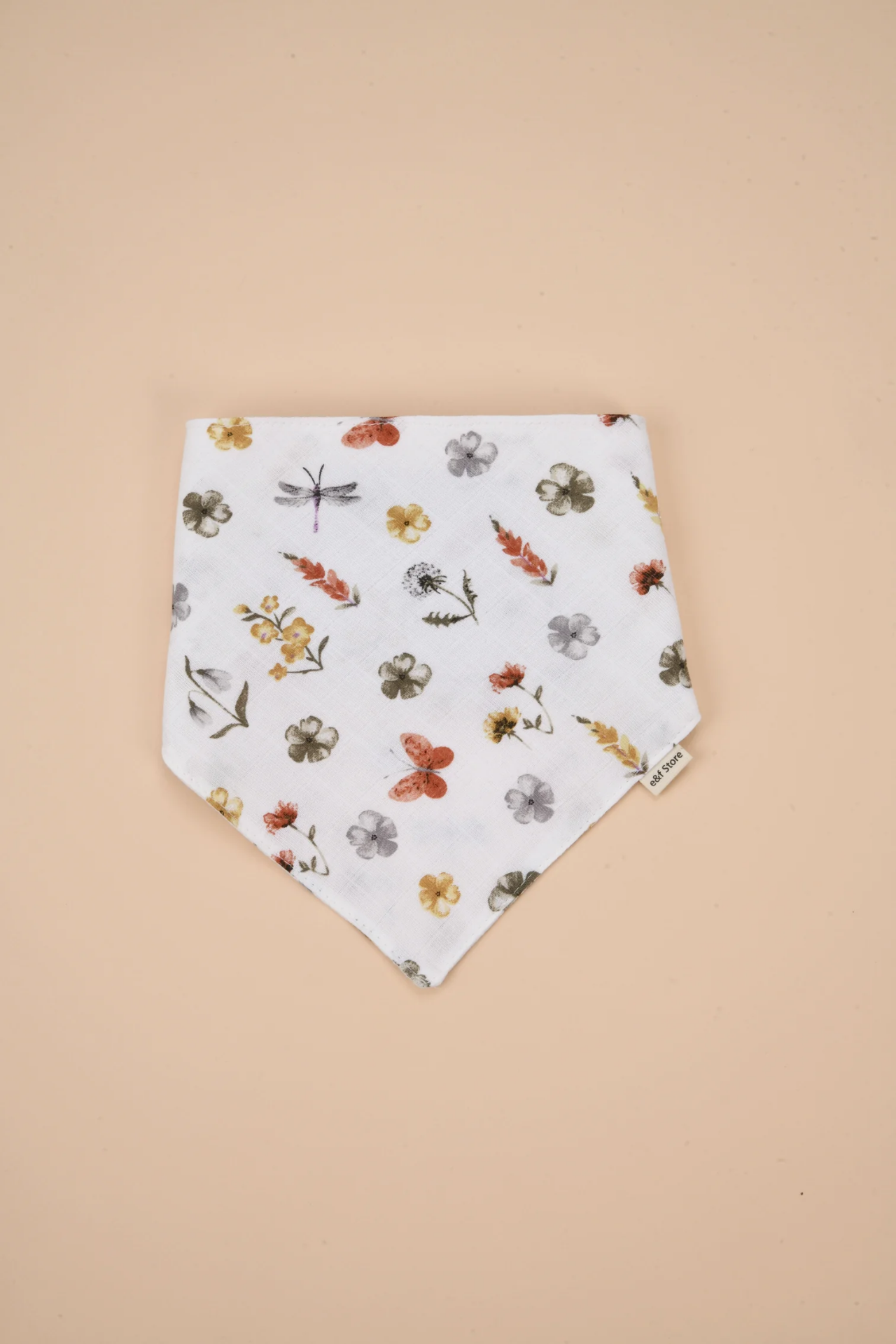 Picture of İkinci Şans - Organik Sertifikalı Çift Katlı Müslin Mama Önlüğü ve %100 Pamuk Hardal Sarısı Emzik Askısı Seti