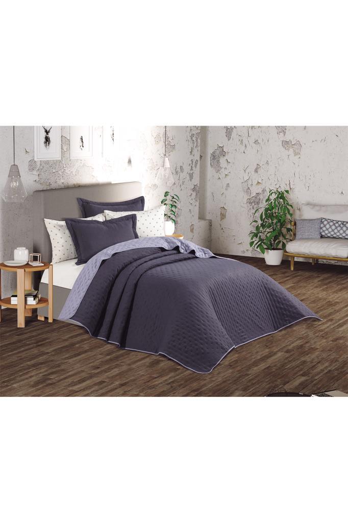 Picture of Washed Soft Çift Taraflı 6 Parça Çeyiz Seti Gri