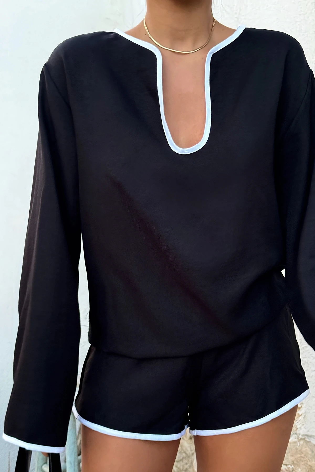 Picture of Black Shorts Set