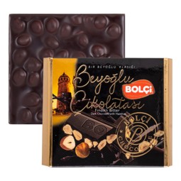 Picture of DARK CHOCOLATE WHOLE HAZELNUT TABLET 90g