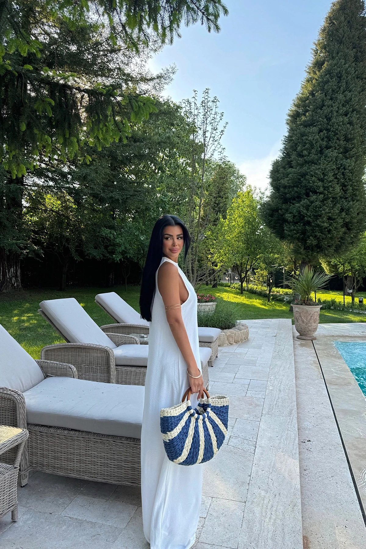 Picture of White Ilona Long Loose Dress