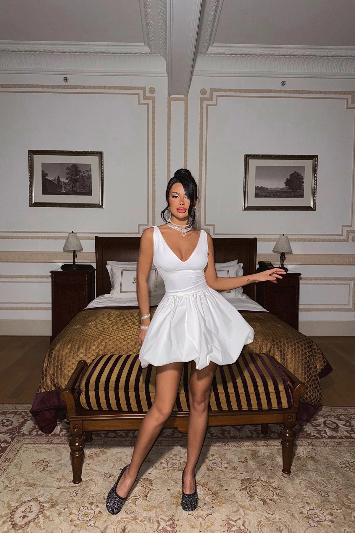 Picture of White Basic Mini Dress