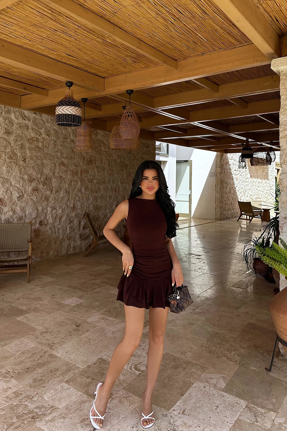 Picture of Brown Jacie Mini Dress