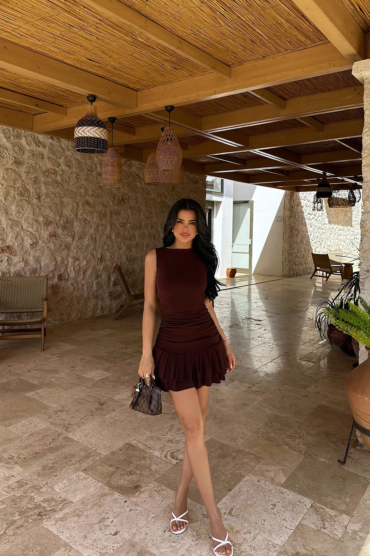 Picture of Brown Jacie Mini Dress