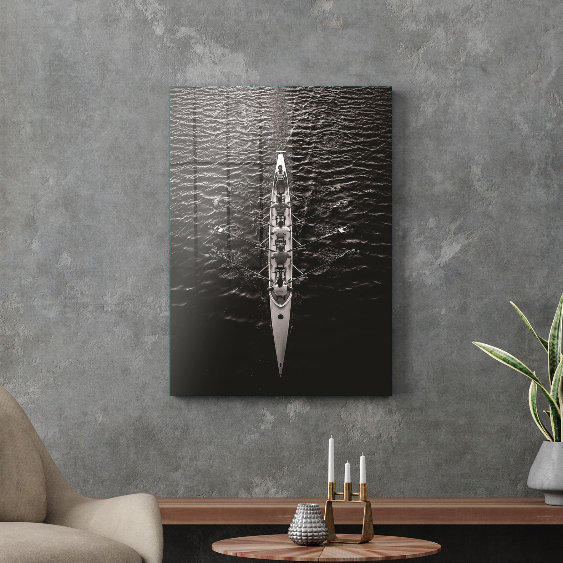 Picture of Decovetro Kürek Yarışı Cam Tablo 50x70 cm