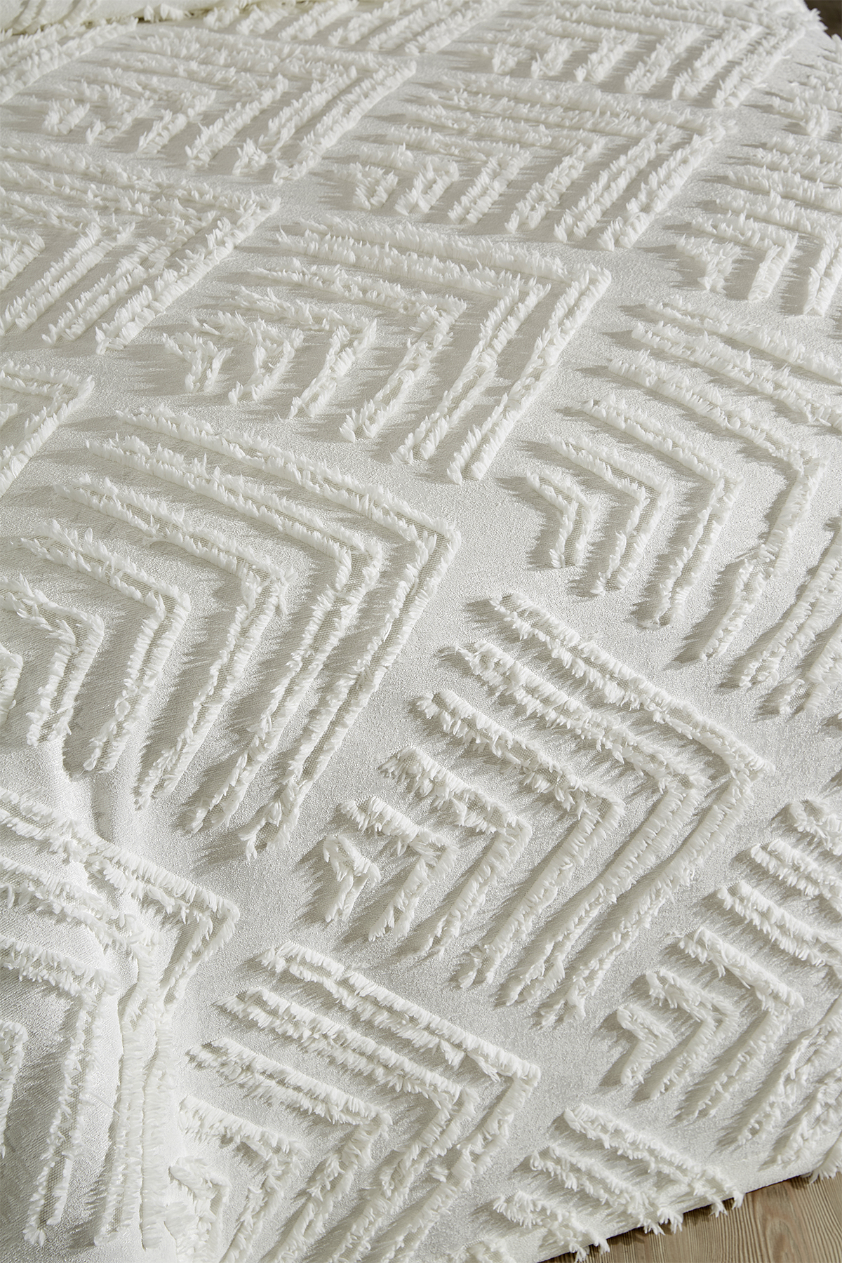 Picture of Çeyiz Diyarı Pine 2 Parça Tek Kişilik Pike Takımı Krem