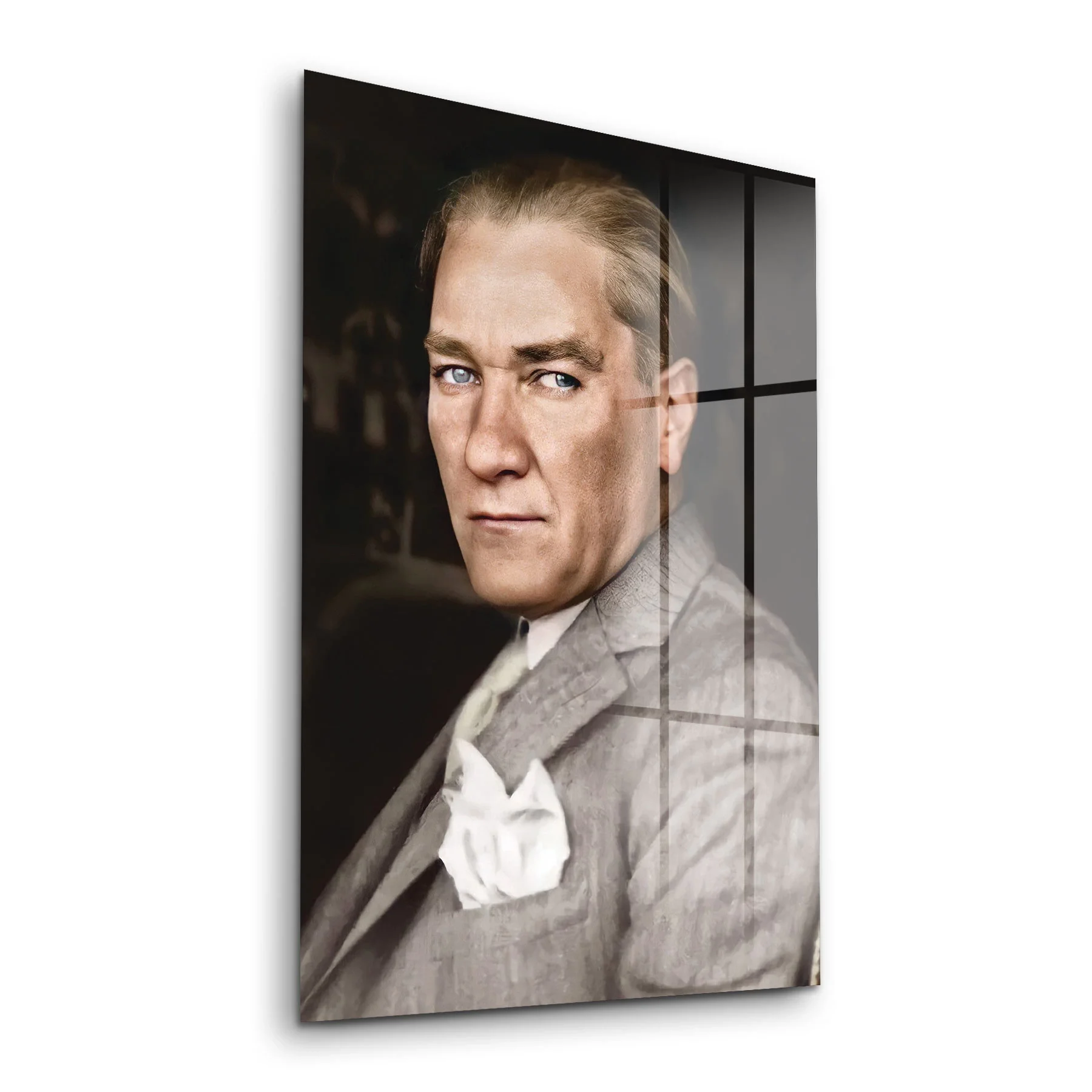 Picture of Decovetro Cam Tablo Atatürk Gri Takım Elbiseli 30x40 cm